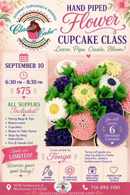 Hand Piped Flower Class