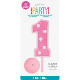 Unique Flashing Number 1 Candle