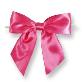 Satin Bows with Twist Tie