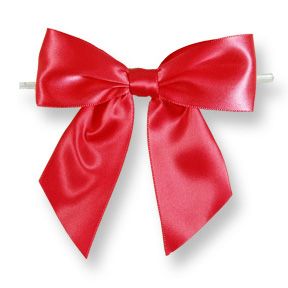 Satin Bows with Twist Tie