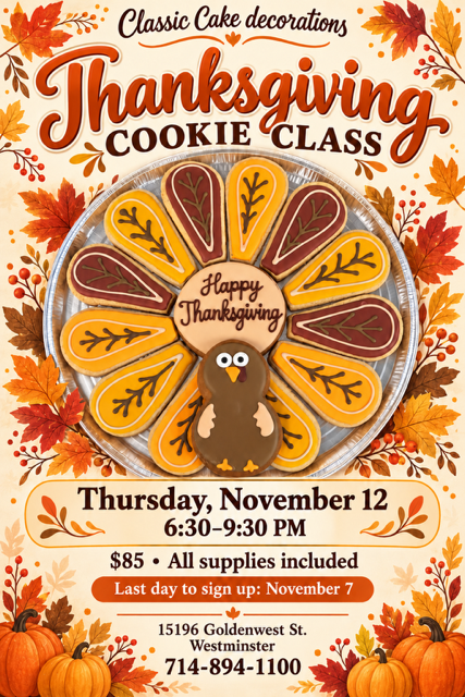 Thanksgiving Cookie Class