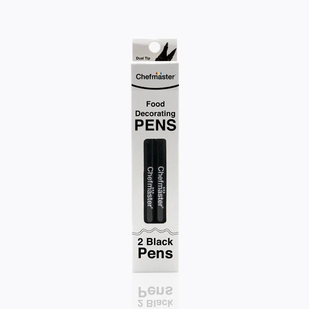 Chefmaster Edible Ink Decorating Pens - Black 2 Pen Set